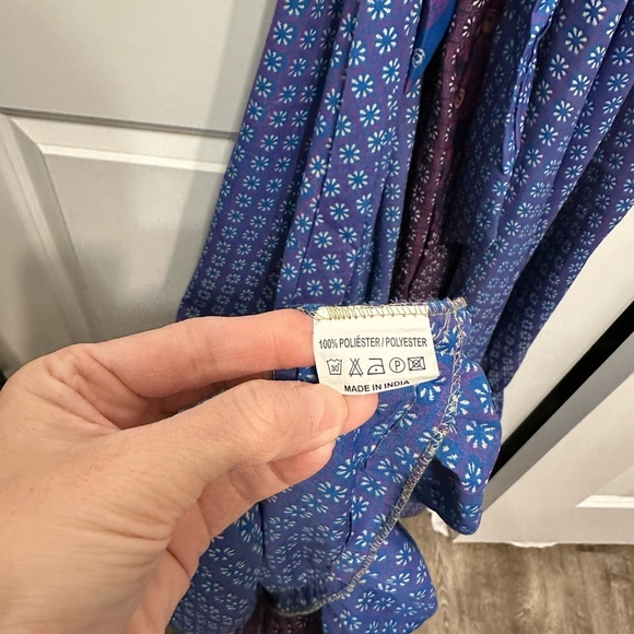 Blue and‎ Purple Sleeveless Maxi Sundress - Picture 8 of 8